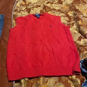 Red Polo Sweater size LRG